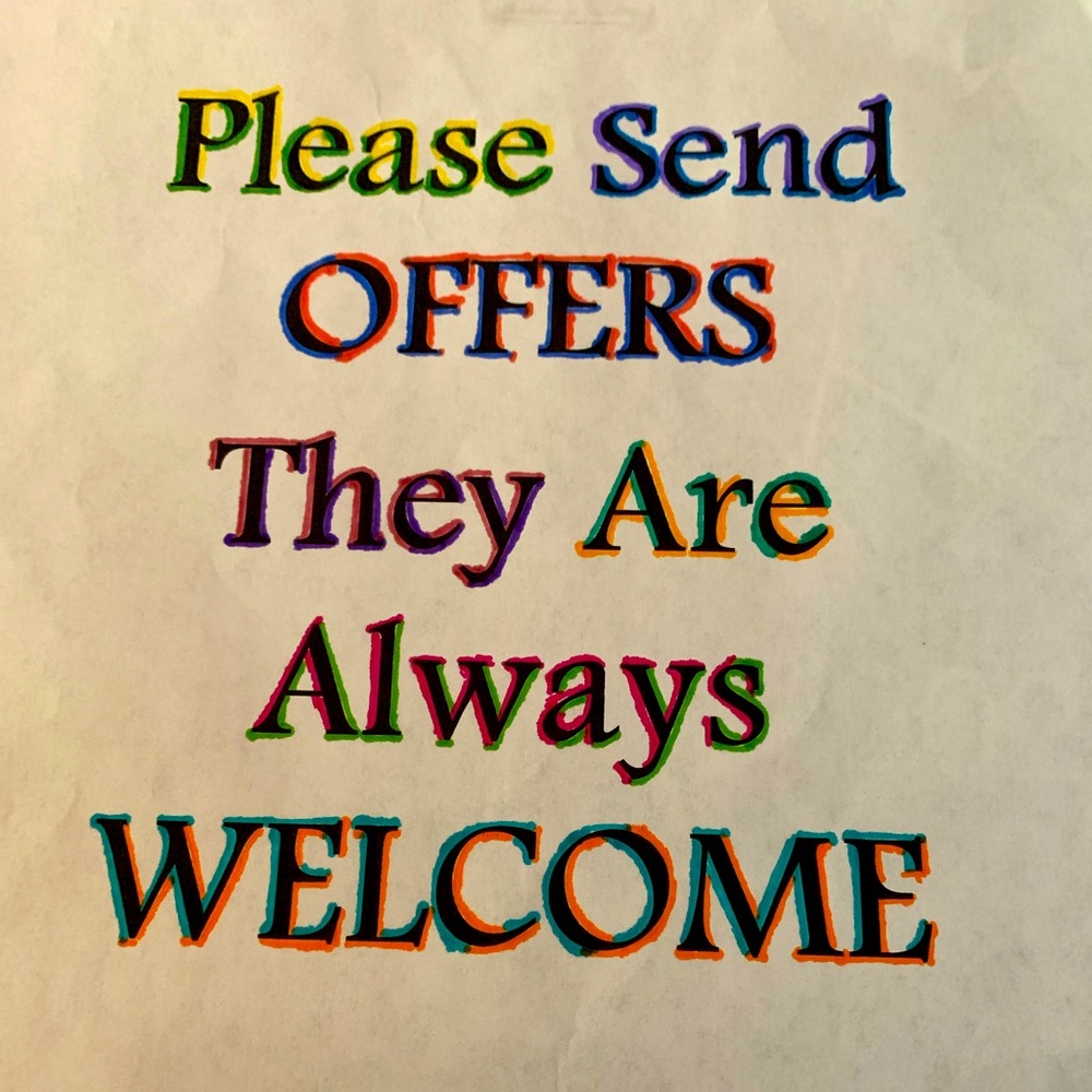Please feel free to suggest a different price.